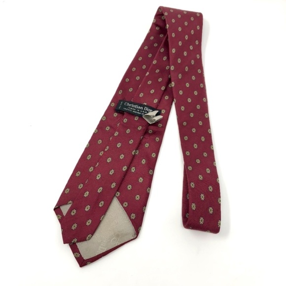 Christian Dior Classic Burgundy Everyday Silk Tie - Picture 4 of 6